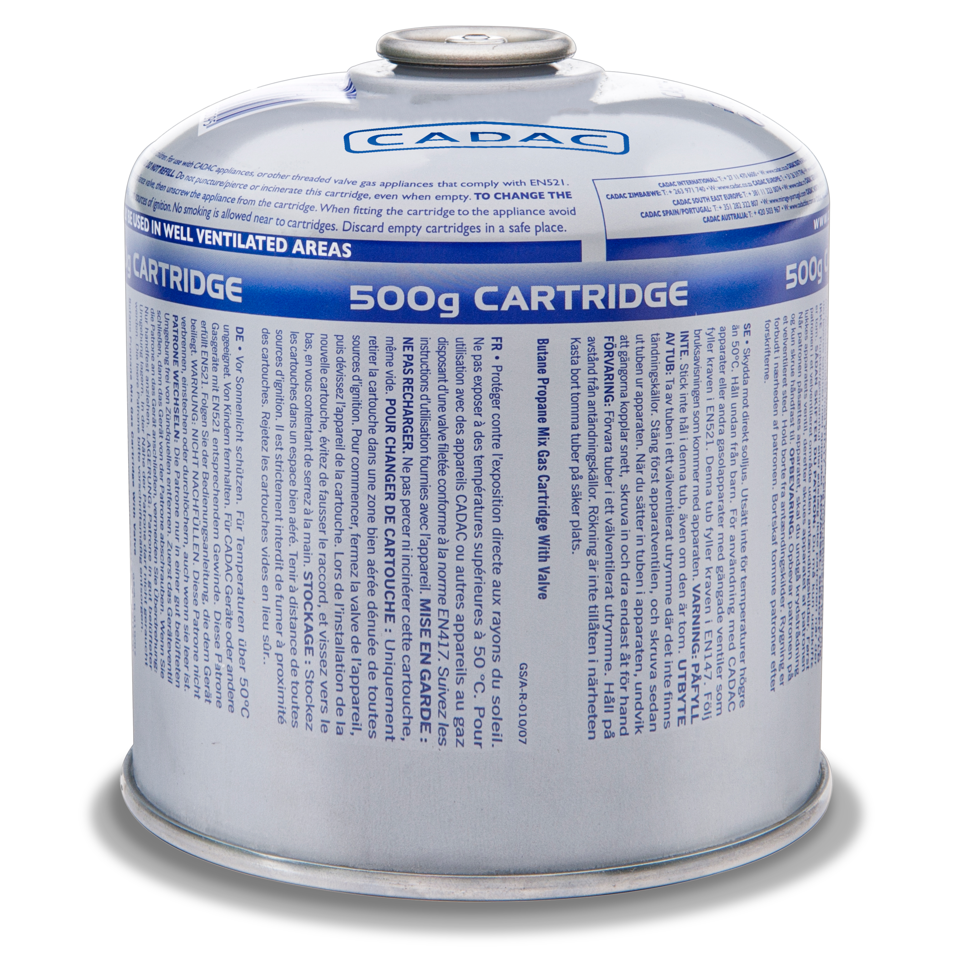 GAS-CA500 Threaded Valve Cartrirdge 500g